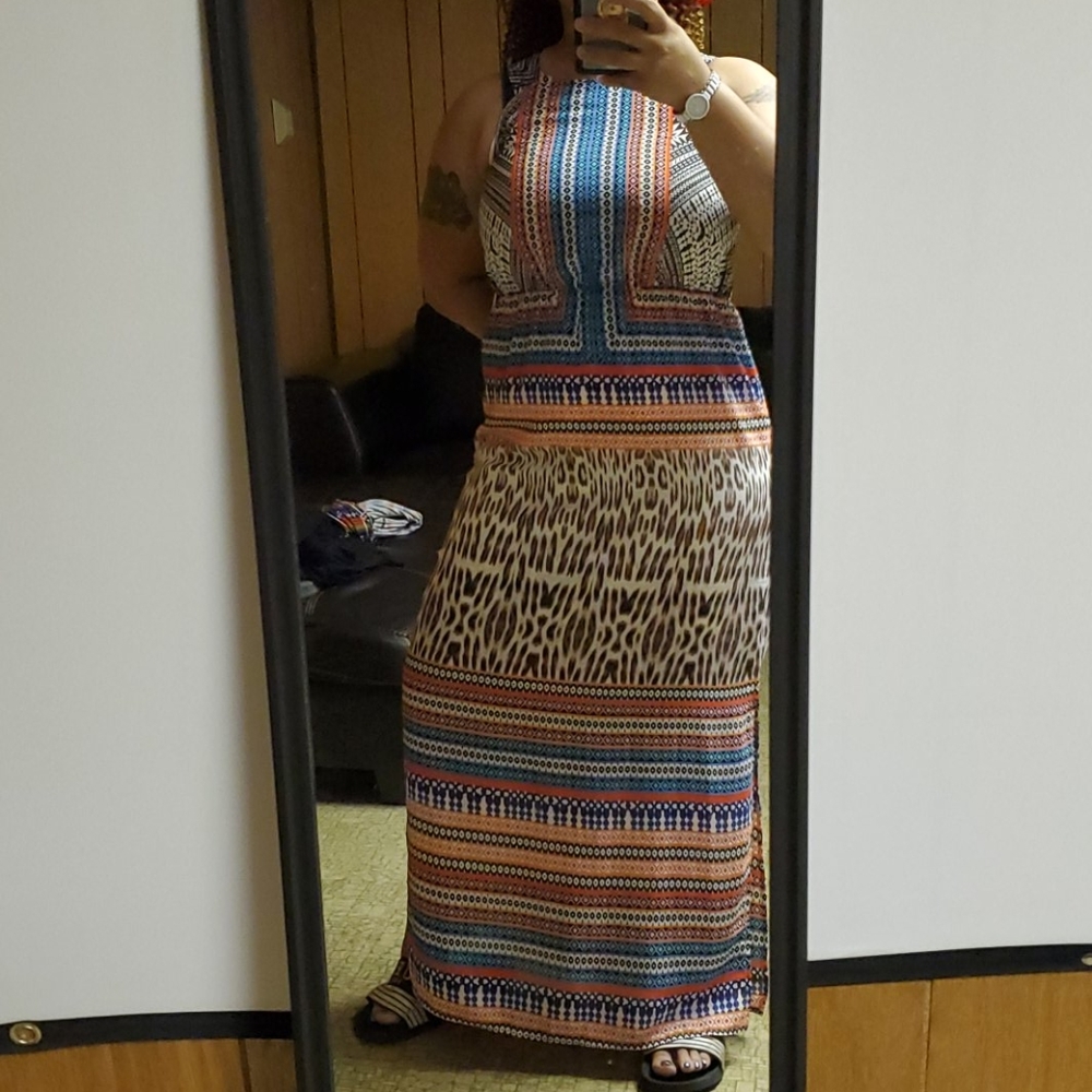 Multi pattern maxi dress - Picture 3 of 8